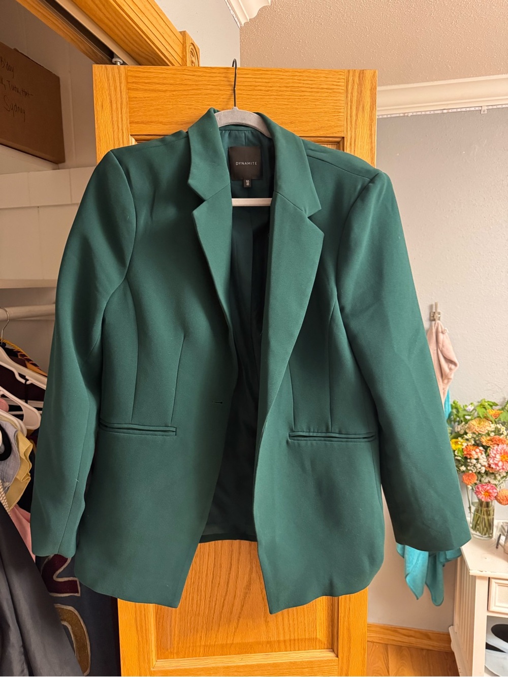 Dynamite Women's Forest Green Tailored Blazer